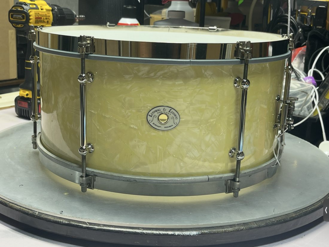 Ludwig Avalon Pioneer snare drum after restoration